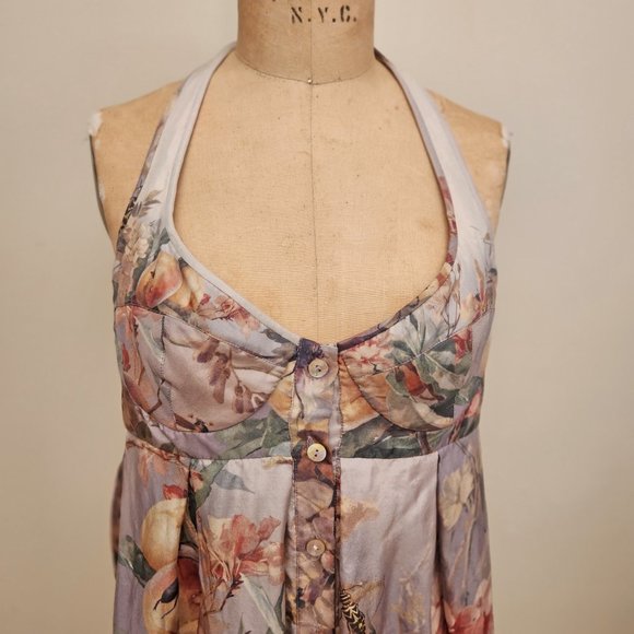 Jean Paul Gaultier Floral Silk Halter Dress - Picture 6 of 15